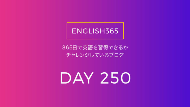 英語習得チャレンジ｢250日目｣…英語にはない言葉もある