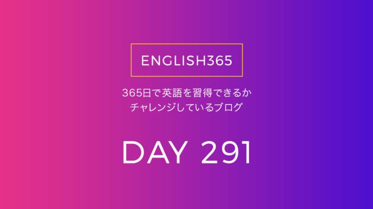 英語習得チャレンジ｢291日目｣…entire／今日もこつこつ